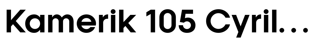 Kamerik 105 Cyrillic Bold